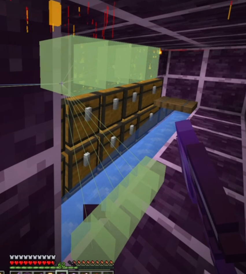 Argon Addon's base finder and StorageESP locating a hidden DonutSMP base through walls